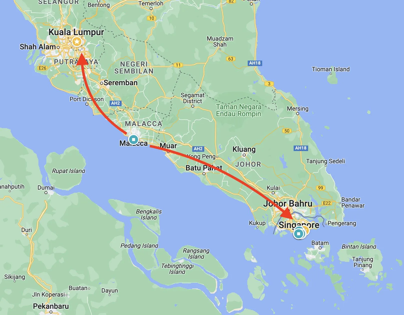 Where to go after Melaka